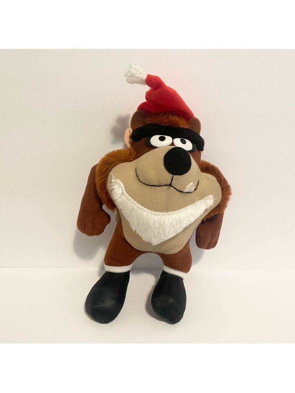 Santa Taz 1992 Warner Bros Plush Stuffed Animal Toy Vintage Christmas